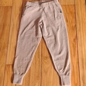 NWOT Wynne Lounge cocoa velour joggers deep pockets Sz PXXS